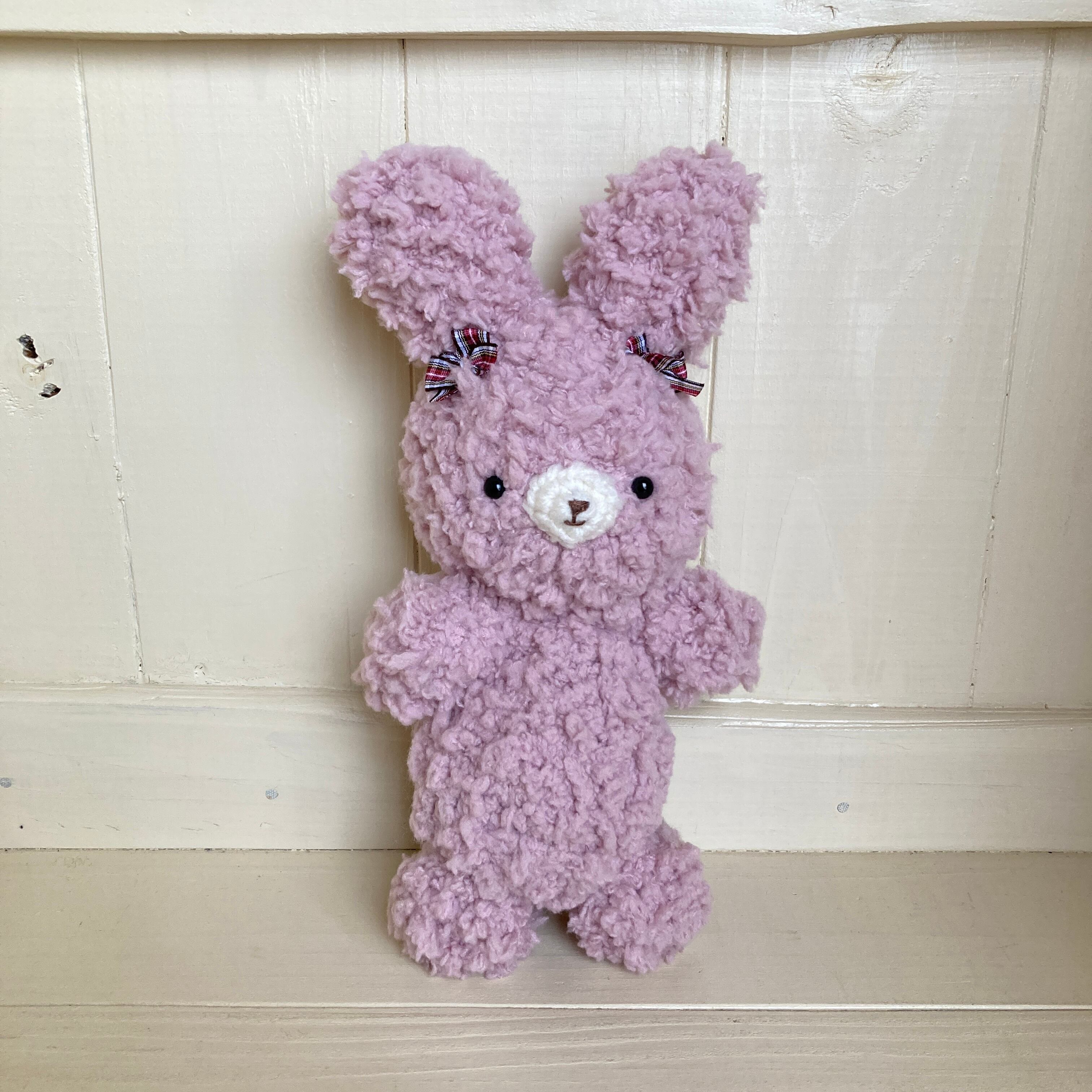 ★新作★ ハンドメイドぬいぐるみ　⁂みるくうさぎちゃん❤️イチゴつみ ⁂ みるくウサギのみつごちゃん だいすきおふろセット | シルバニア