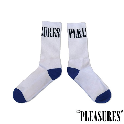 【PLEASURES/プレジャーズ】MONITOR SOCKS ソックス / WHITE / HOL25-13850 セール対象外