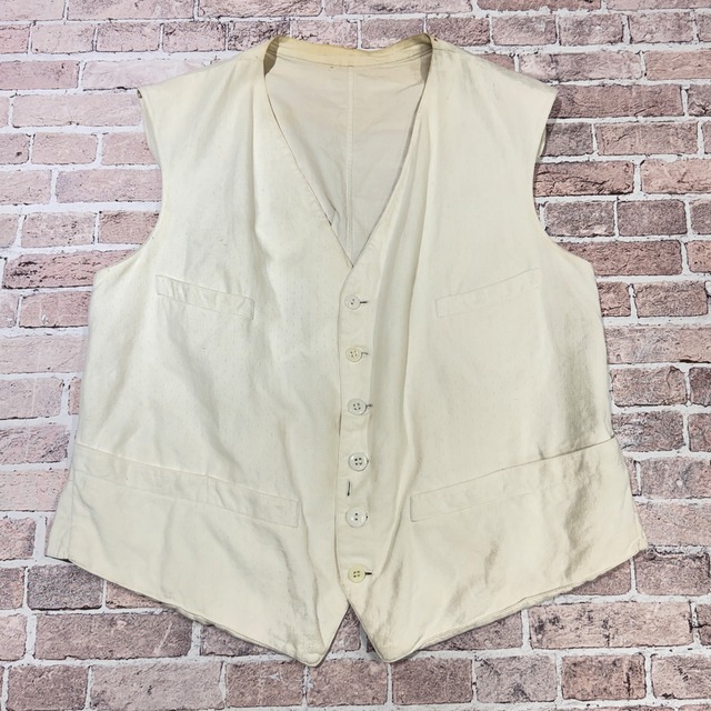 FRENCH VINTAGE VEST WHITE