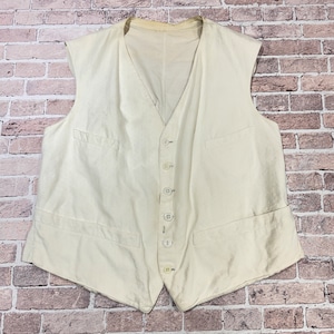 FRENCH VINTAGE VEST WHITE