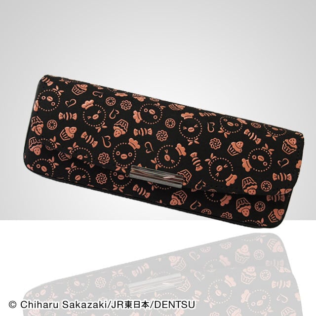 JIZAING×INDEN Suicaのペンギン印傳合切袋（七宝柄・黒革×白漆） Suicaのペンギン印傳合切袋（七宝柄・黒革×白漆） | JIZAING×INDEN