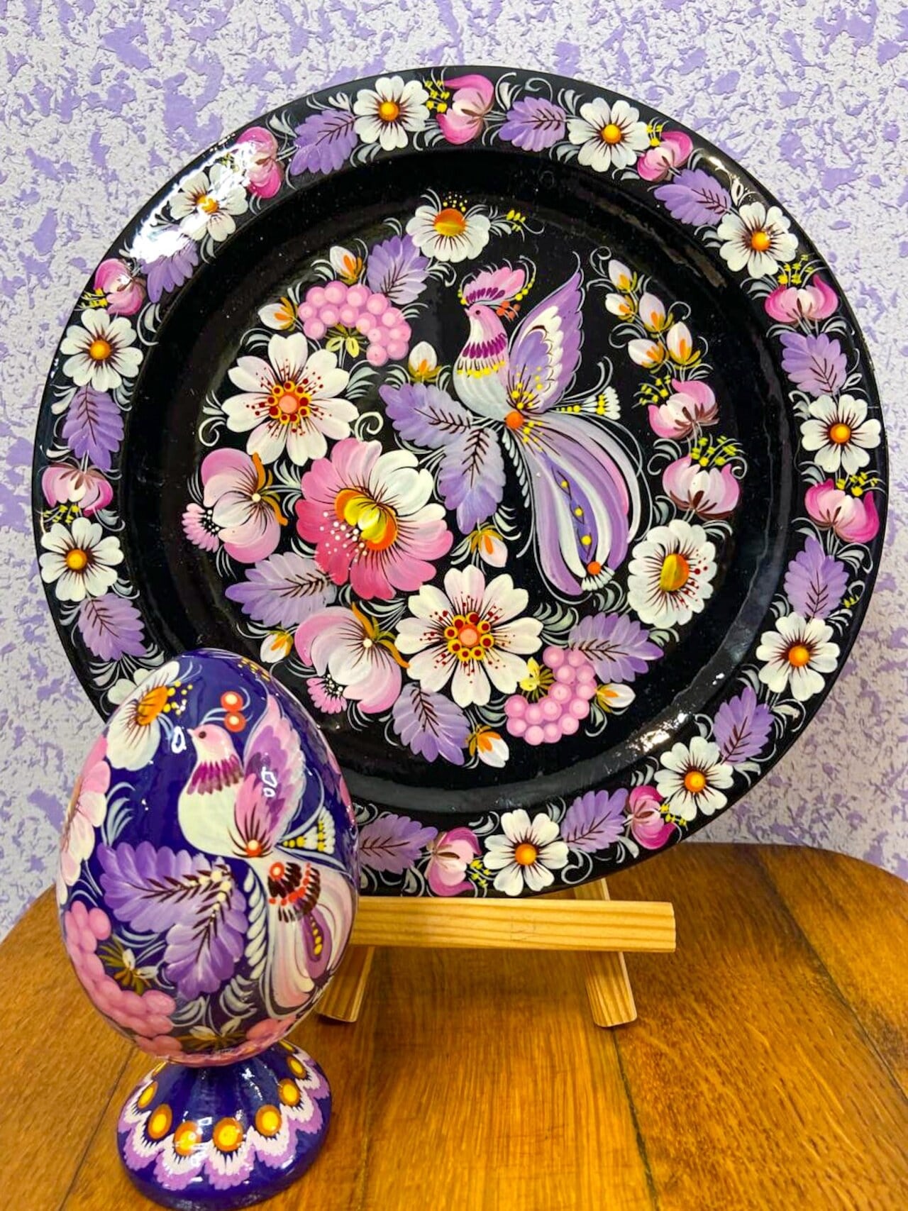 ペトリキフカ・壁掛け手描きアートパネル（Khomenkoモデル