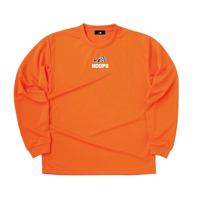 KICKS Logo dry Long T-shirt  /  orange×navy