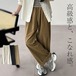 ワイドパンツ レディース タックパンツ カーゴパンツ ボトムス 春 夏 秋 無地 楽チン ロング丈 ウエストゴム ガウチョパンツ チノパンツ ワークパンツ ストレート 体型カバー ロング 楽ちん シン