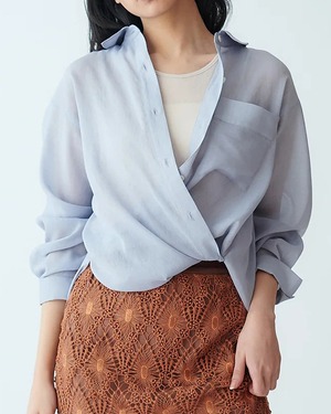 2way sheer shirt Blue / BEATRICE