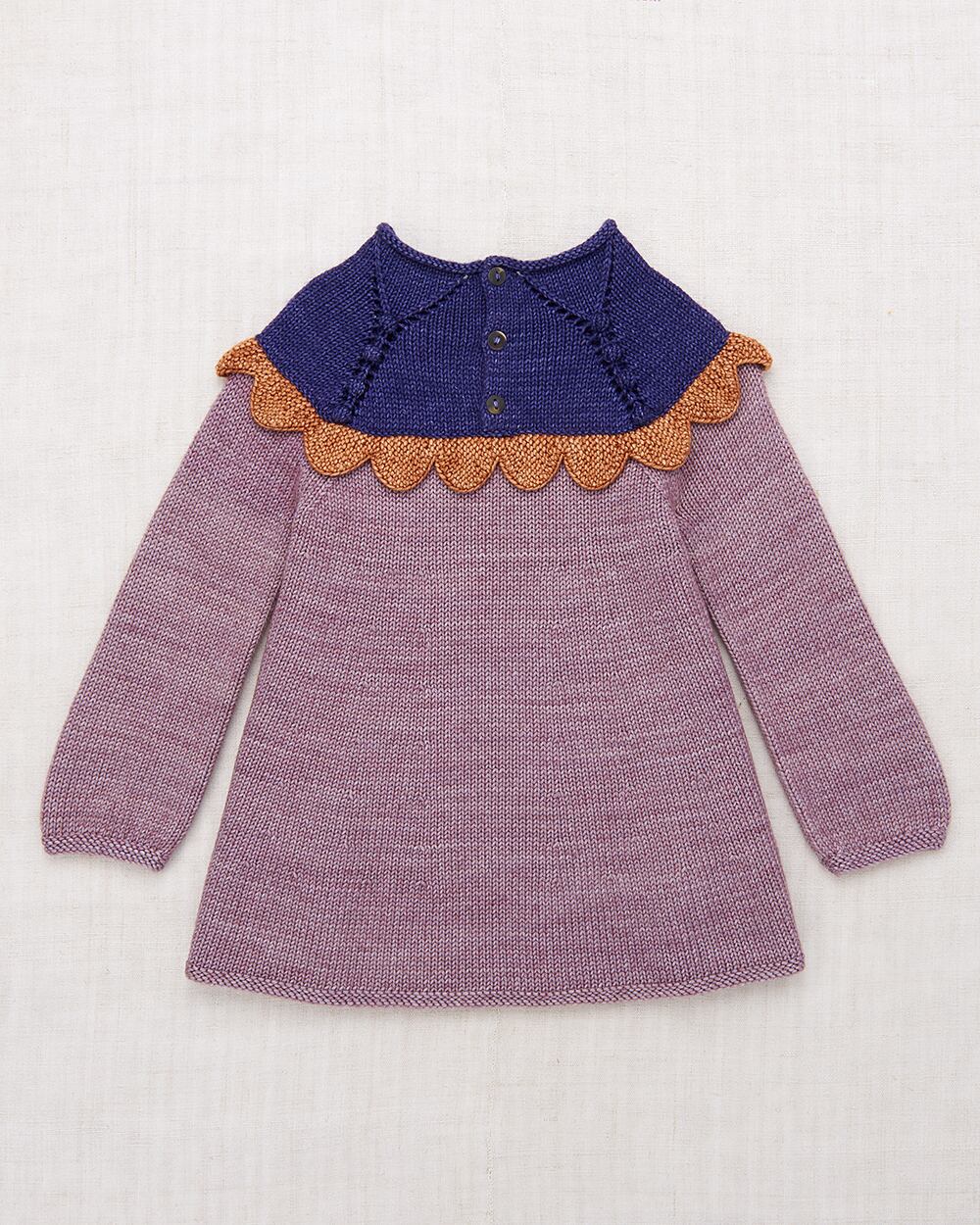 月末値下げ【美品】Misha&Puff Pinecone Dress 5y Misha & Puff Scallop Yoke Tunic Dress - Periwin