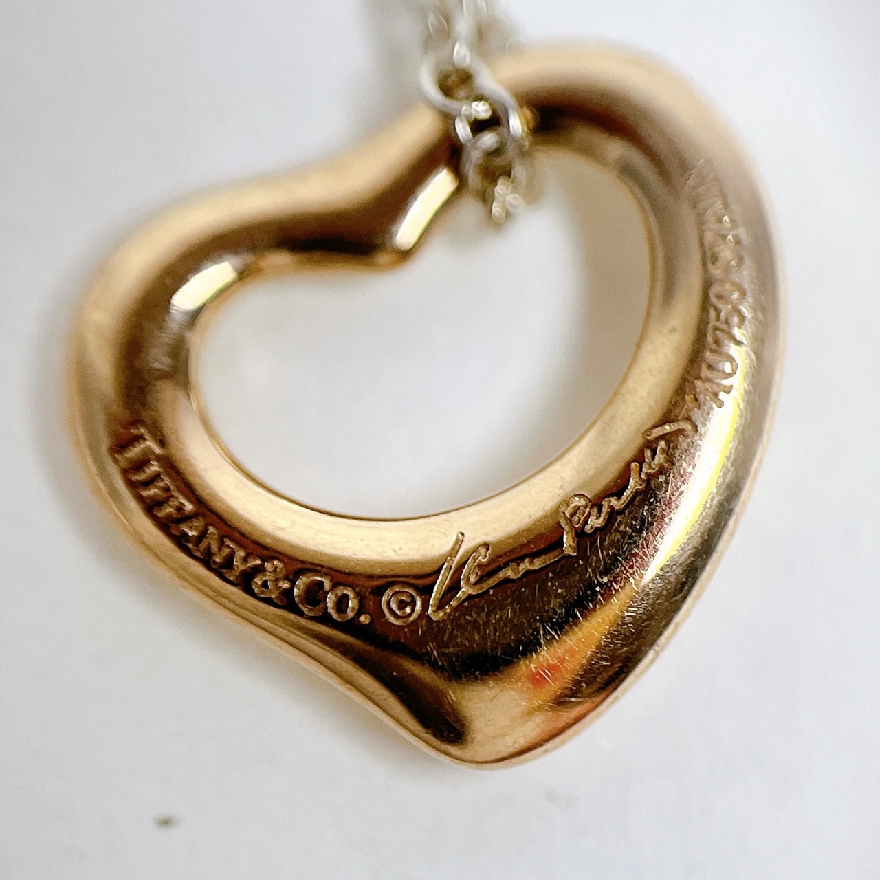 1095 ティファニー ダブル オープンハート コンビ ネックレス 925 750  