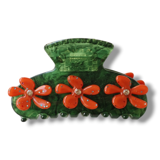 Flora Trio Clip / Marble Green