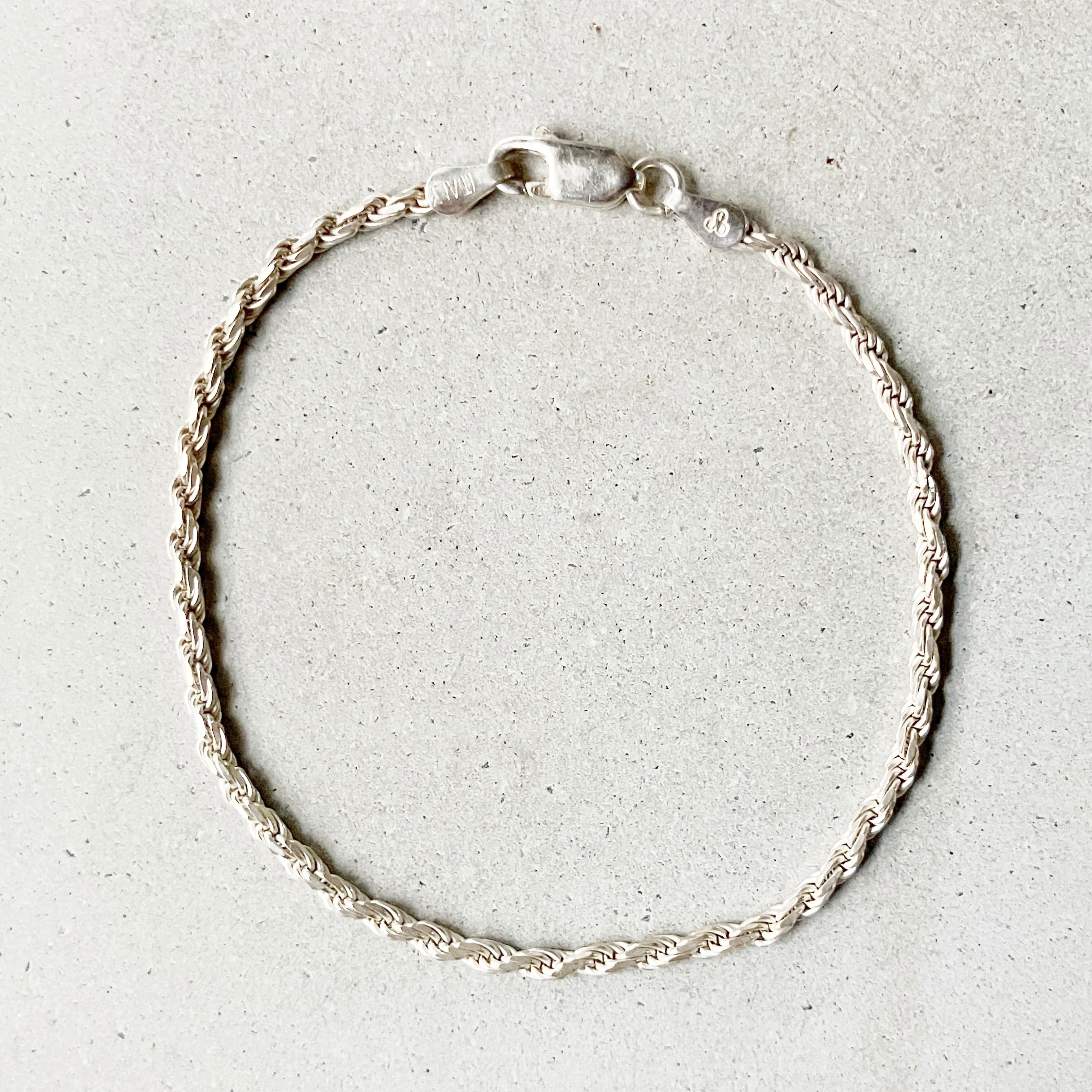 イタリア製 EURO VINTAGE ROPE CHAIN ブレスレット 925 イタリア製 EURO VINTAGE ROPE CHAIN ブレスレット 925 | unune