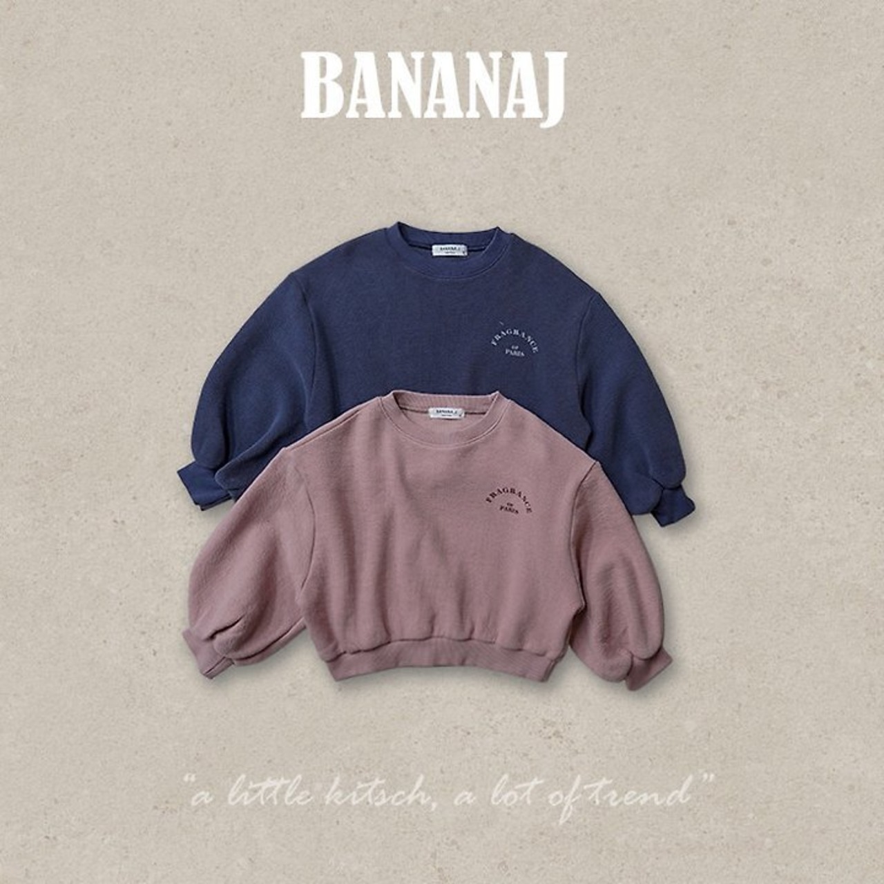 韓国子供服 / BANANA J / 26Autumn / パリ ピグメント スウェット / 秋服 / キッズ *XS~JS*
