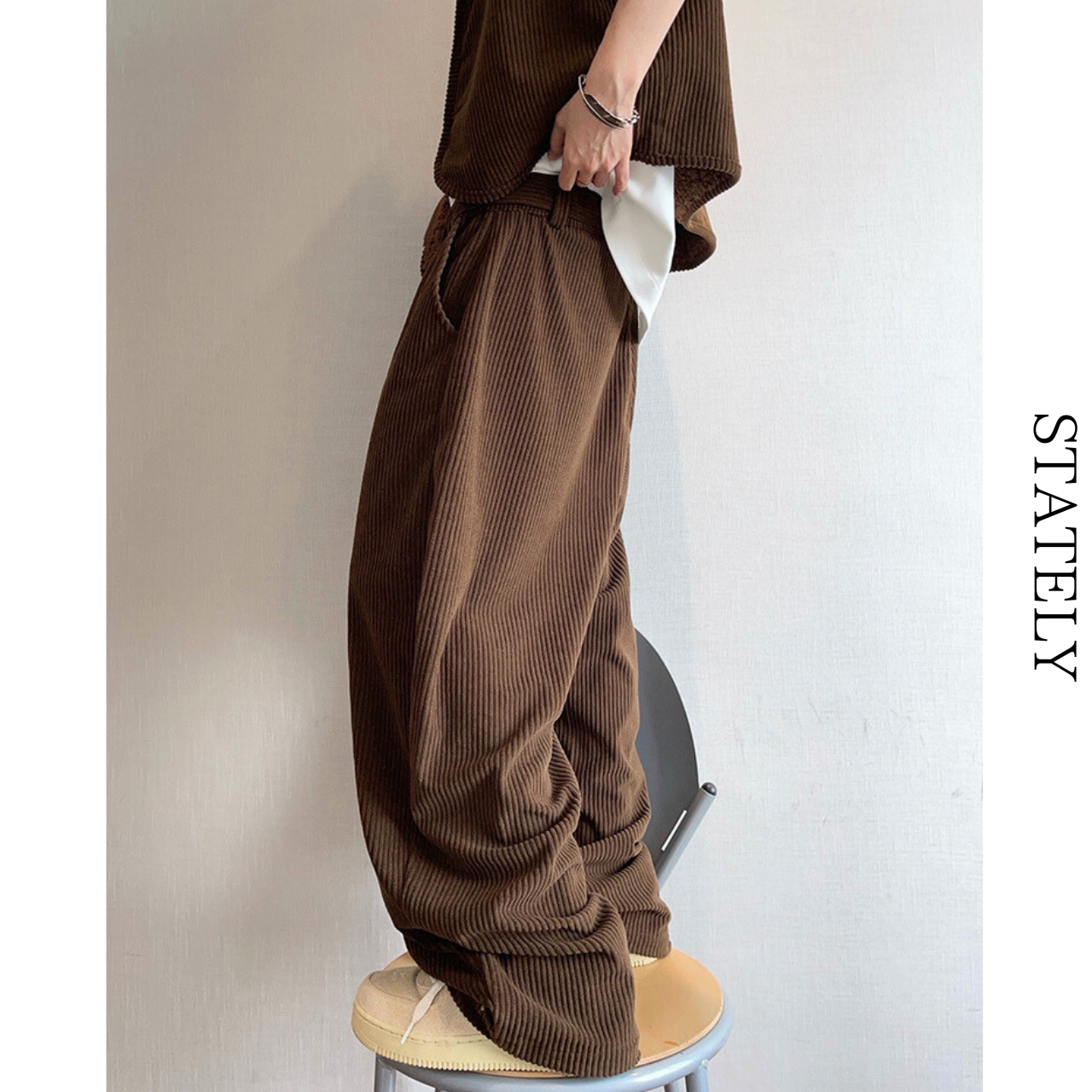 コーデュロイ Tie Wide Pants_B14・画像8