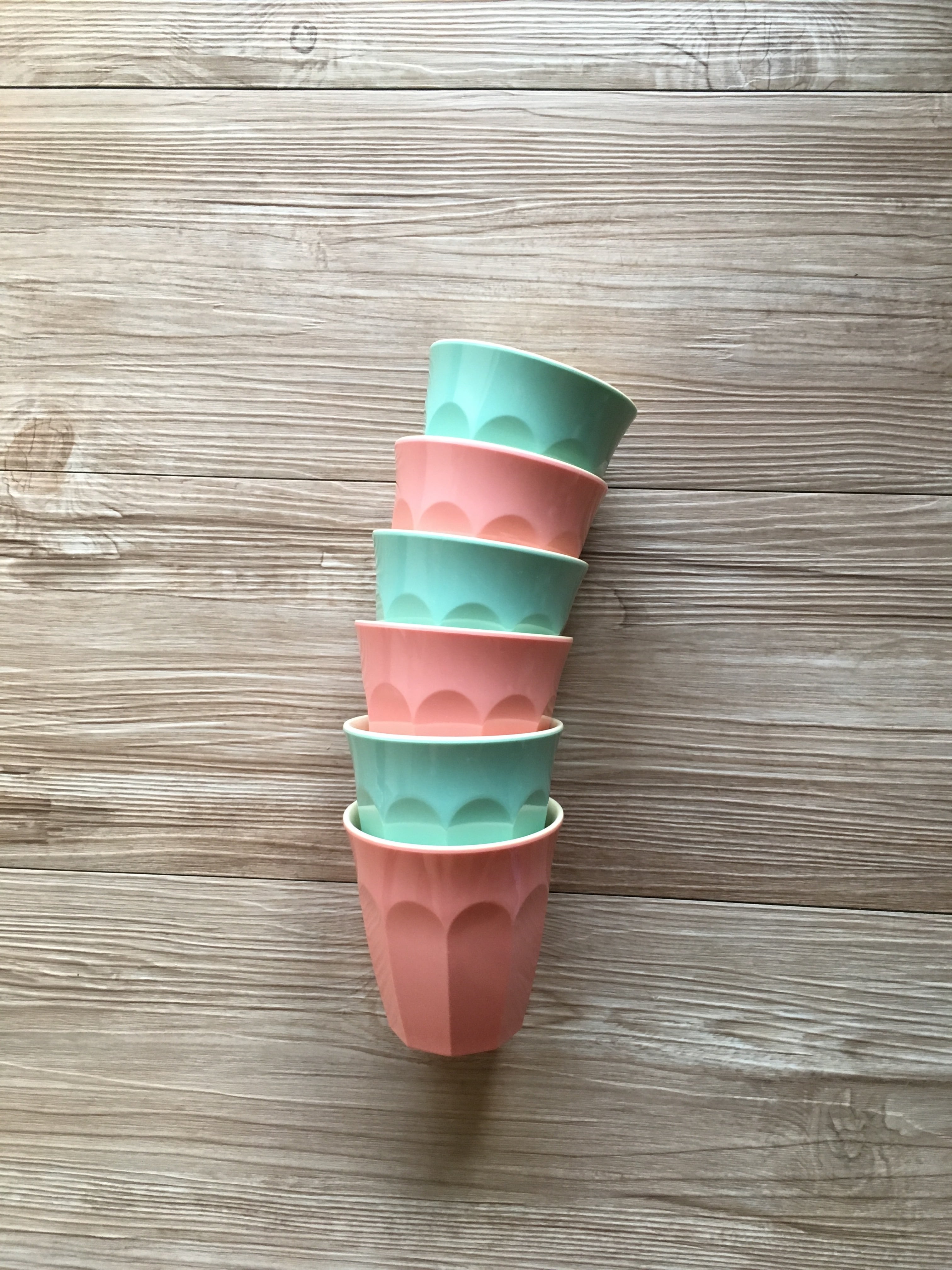 rice ライスデンマーク メラミン Sサイズ コップ 6個セット (ミント