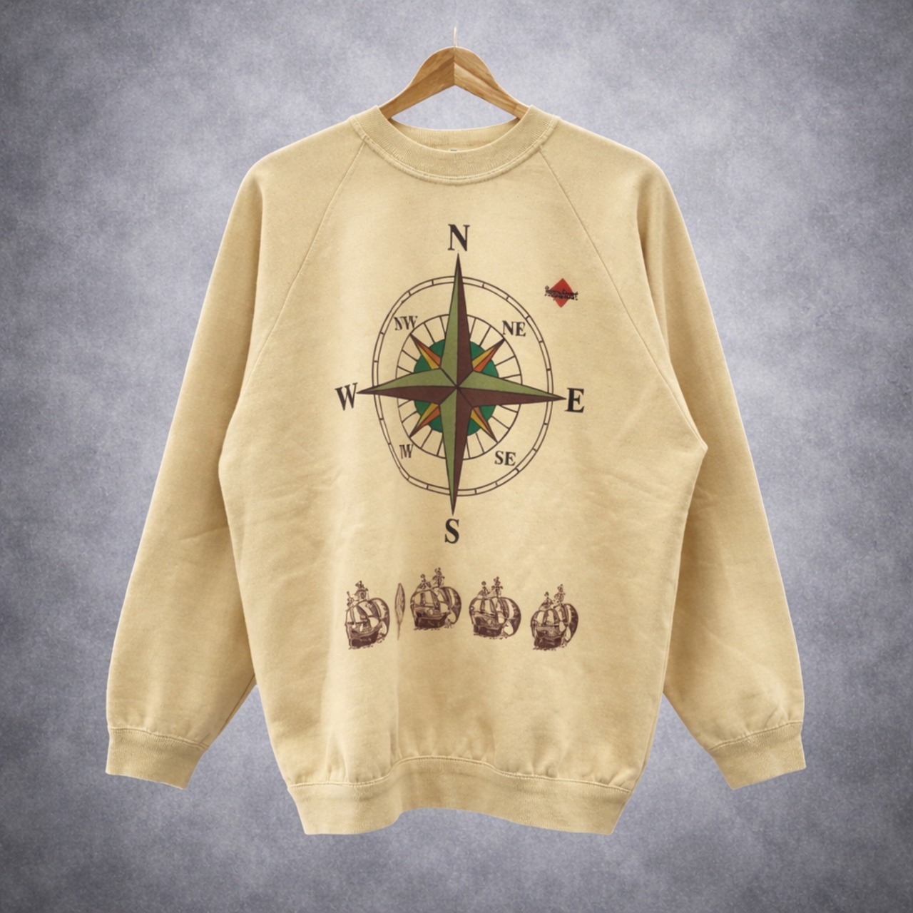 イタリア製 コンパス プリントスウェット ユニセックス