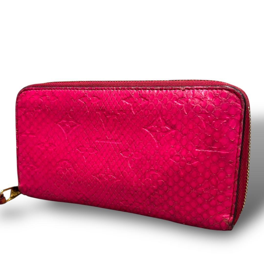 美品 HERMES エルメス アザップ オーストリッチ 長財布 ジッピー