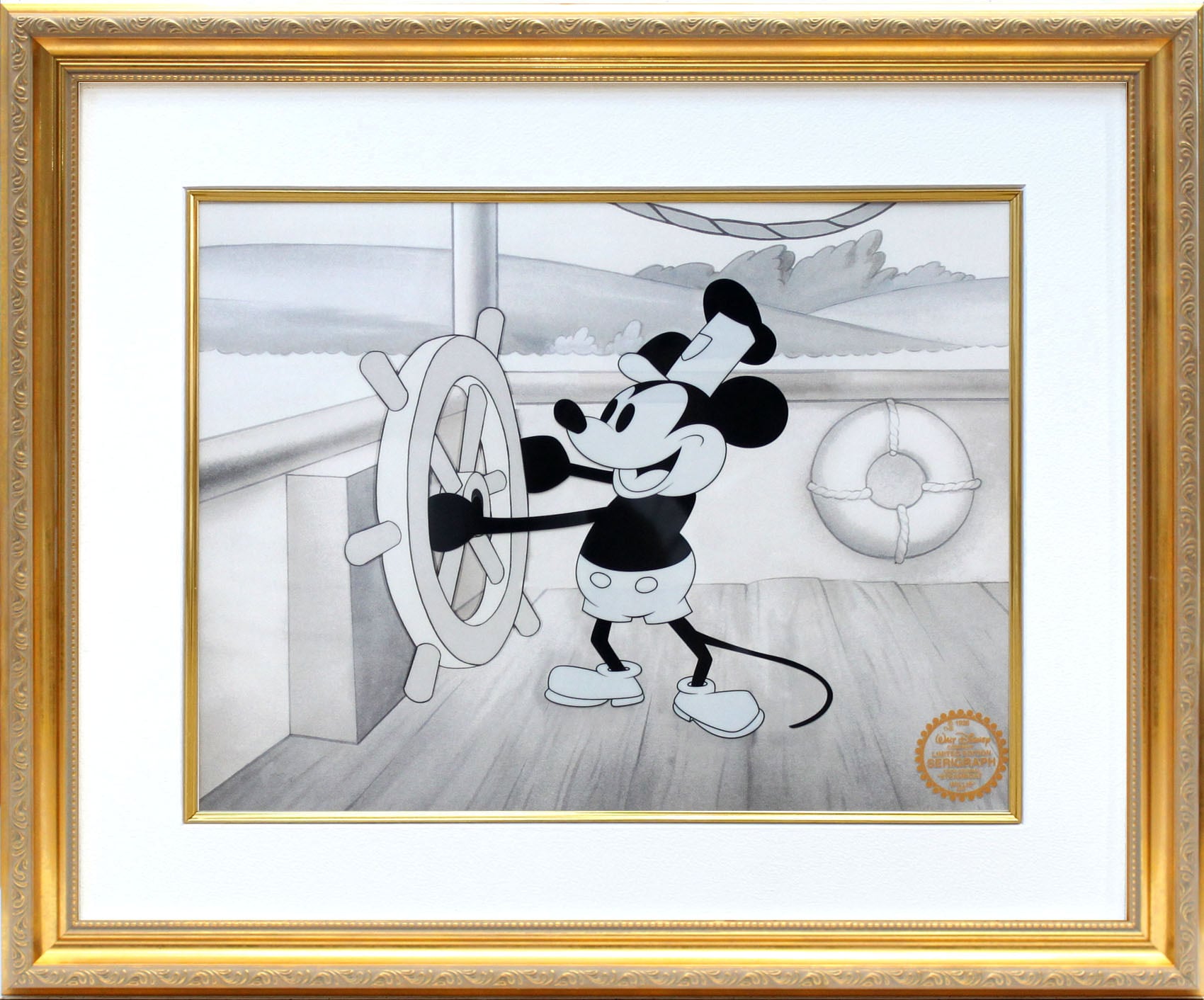 ディズニー・セル画「ミッキーマウス/蒸気船ウィリー」額縁2種選択可