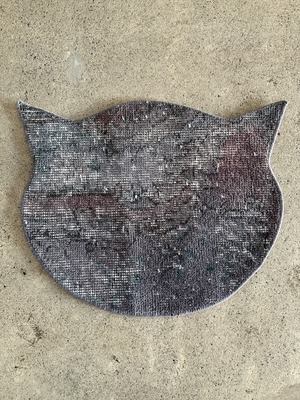 ヴィンテージ　トルコラグ　トルコ絨毯　キャットマット　50x40　CAT101