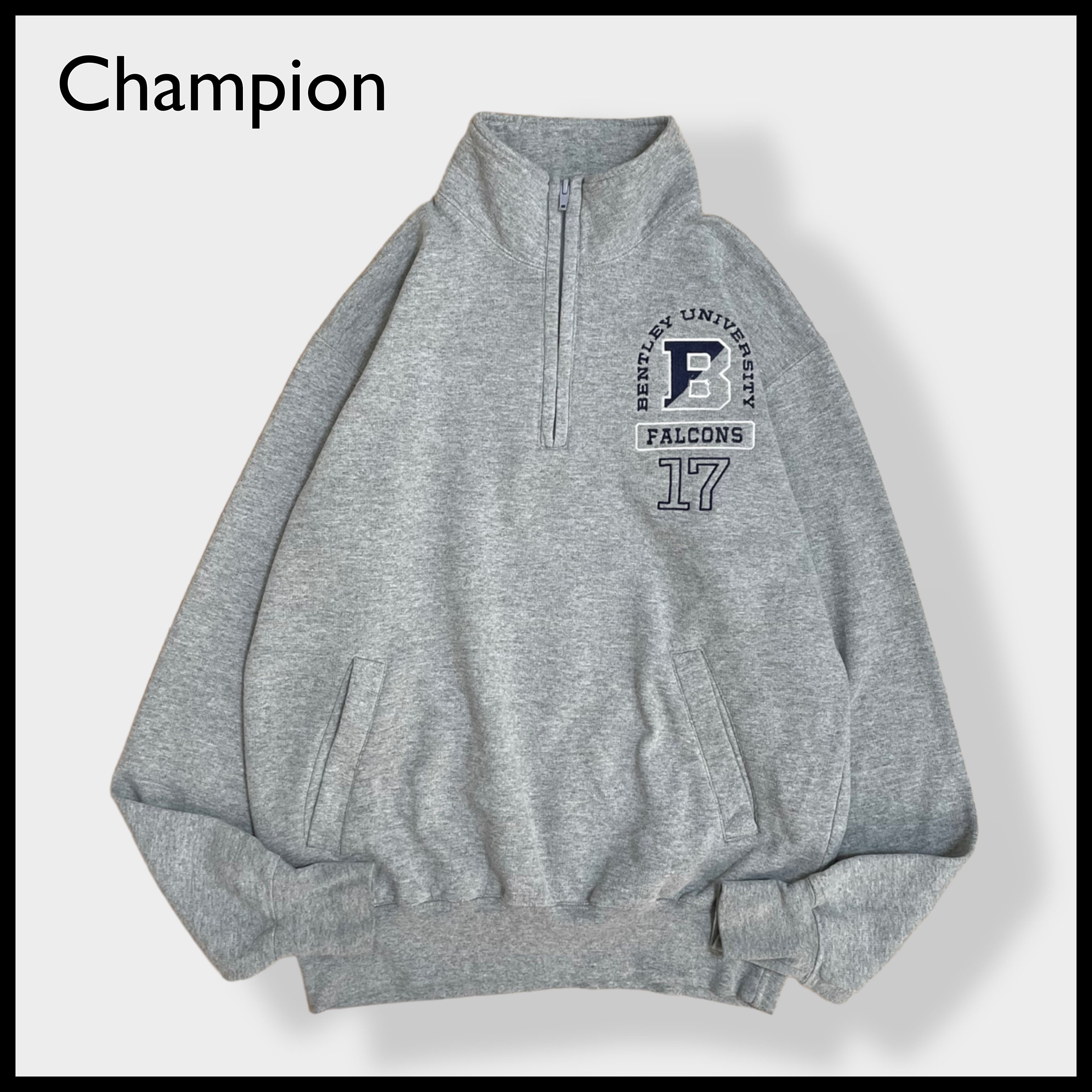 champion ハーフジッププルオーバー　ロゴスウェット