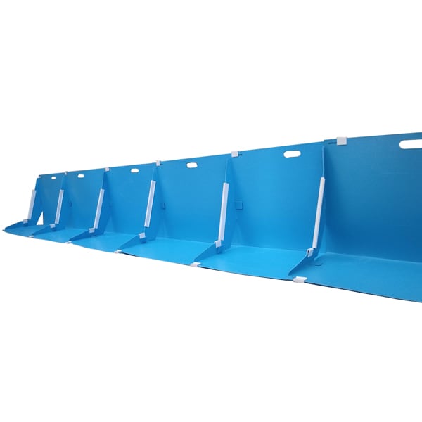 止水板 防水 大雨 水害対策 備えあれ板 W700×H500×D400mm3枚組 ワニ印 専用クリップ9個付属 ポリエチレン 単重量2.3kg 日大工業 ndk 004954