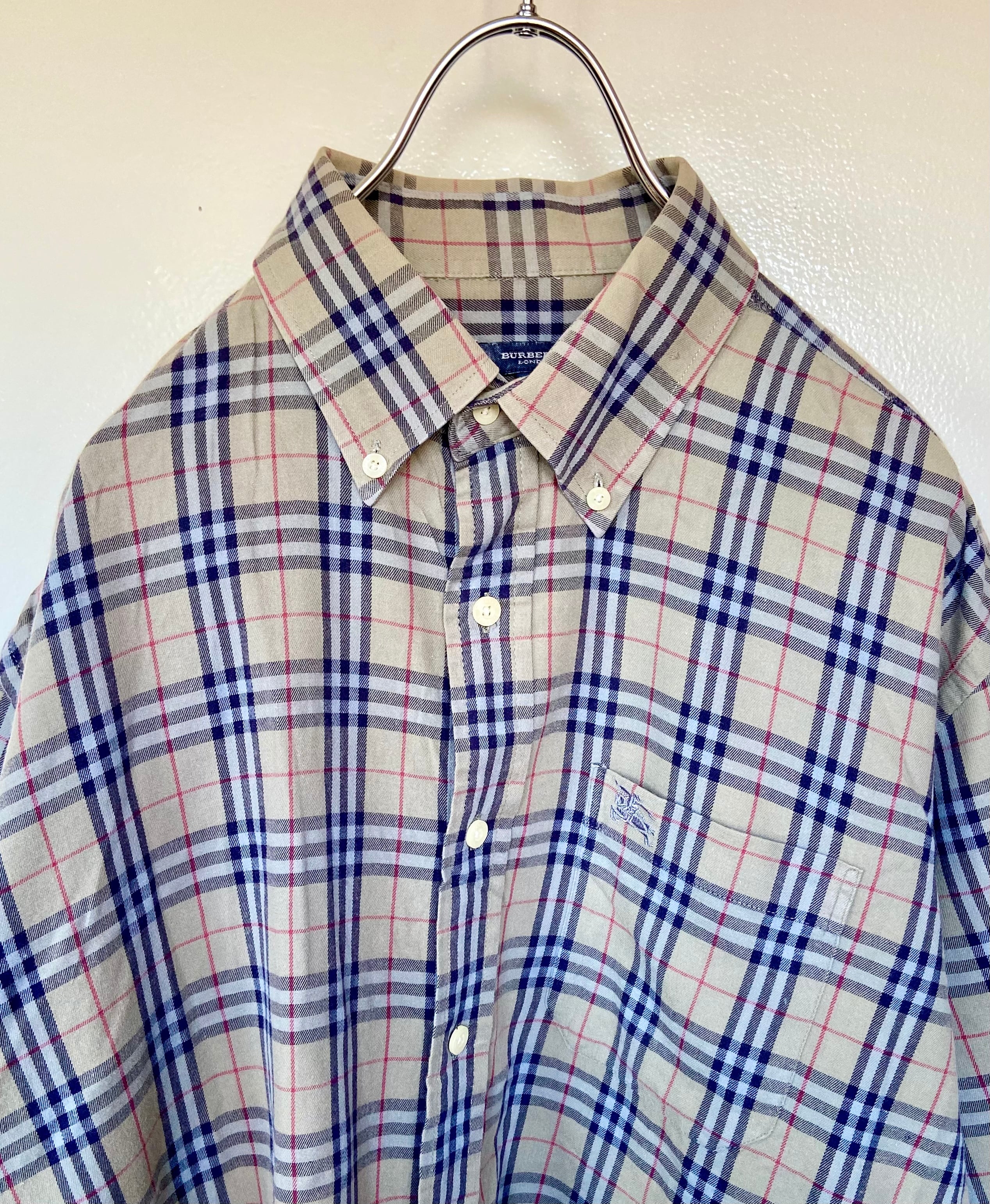 古着 Burberry London/バーバリー ノバチェックシャツ L 長袖
