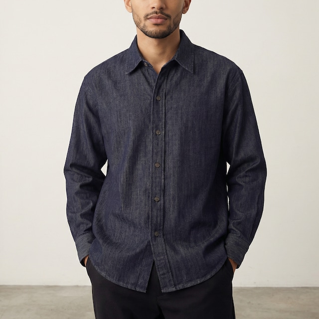 レギュラーカラー クリーン デニムシャツ a-1331