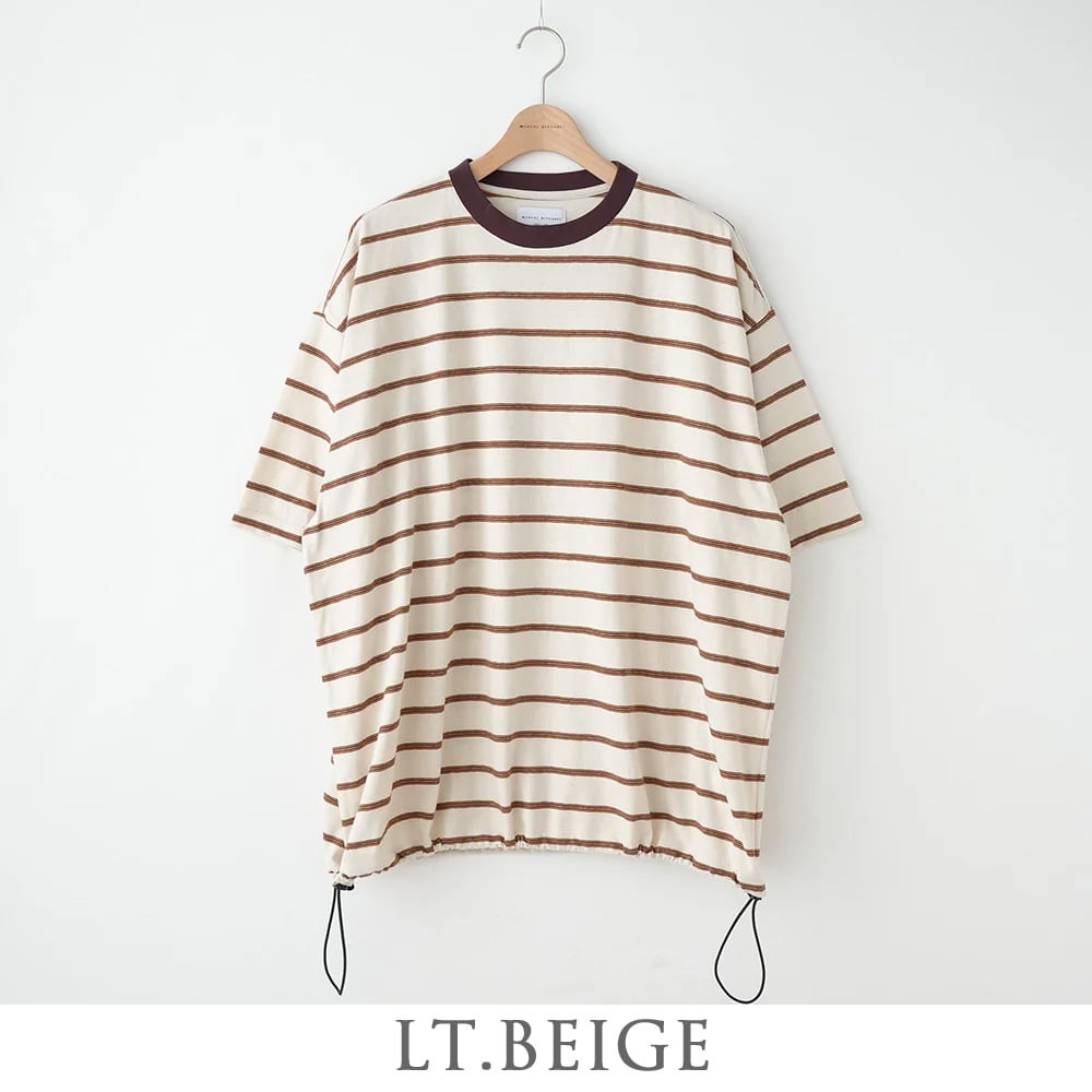 MANUAL ALPHABET / RETRO BORDER WIDE SPINDLE TEE】 メンズ ボーダーT