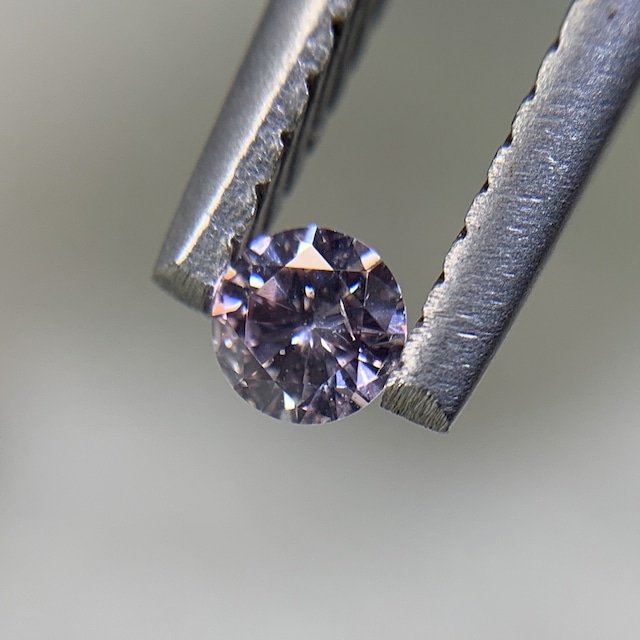 ピンクダイヤモンド　0.130CT FANCY LIGHT PURPLISH PINK