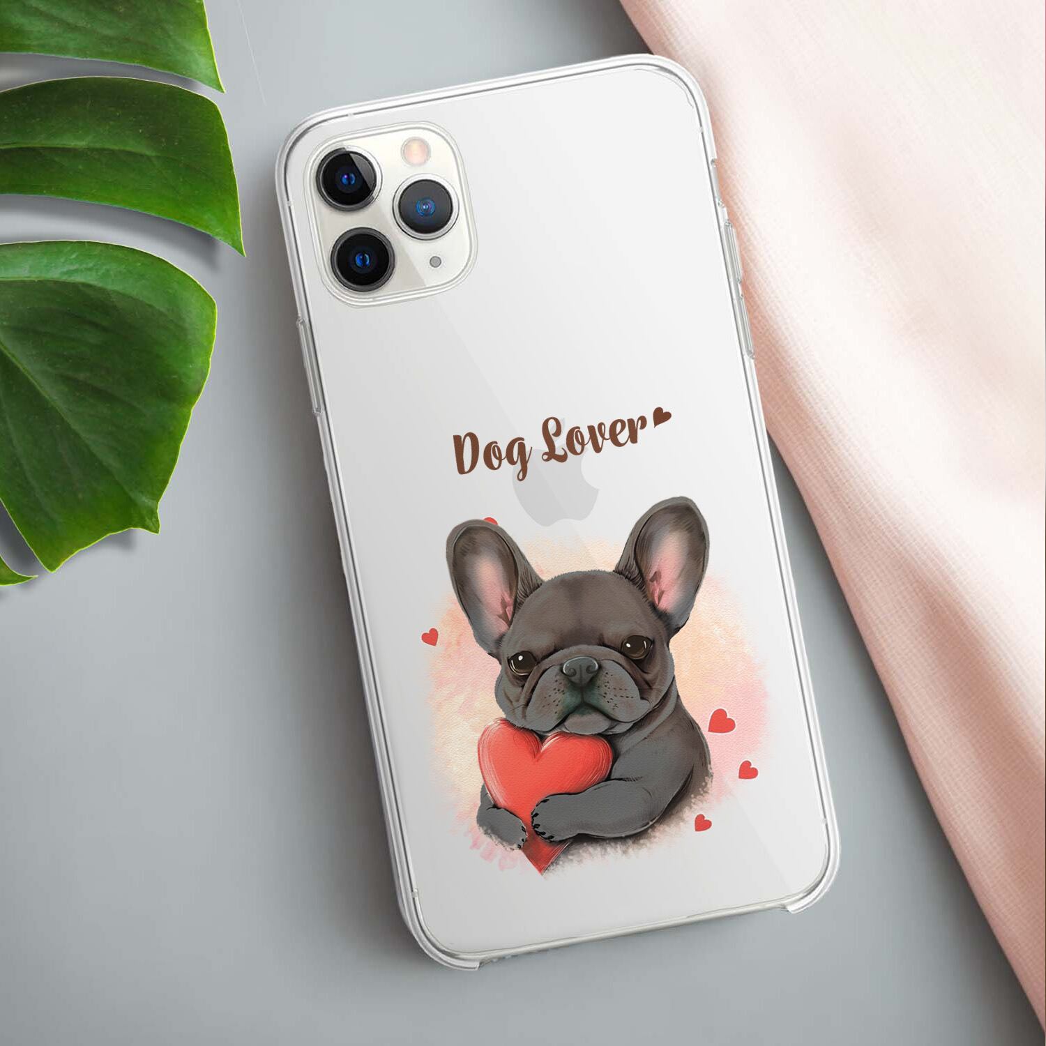 キュンです フレンチブルドッグ 】 スマホケース クリアソフトケース