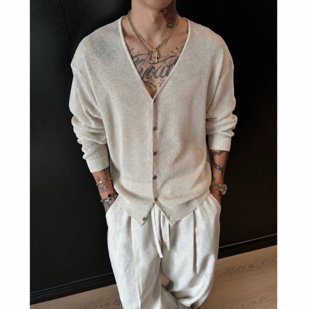 Sheer Button Cardigan　TB2573・画像6