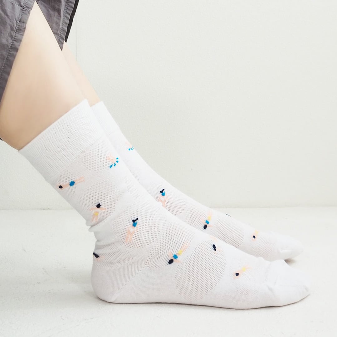 ハイゲージ クルー丈 ソックス 2026SS 1185 andeotte アンデオッテ