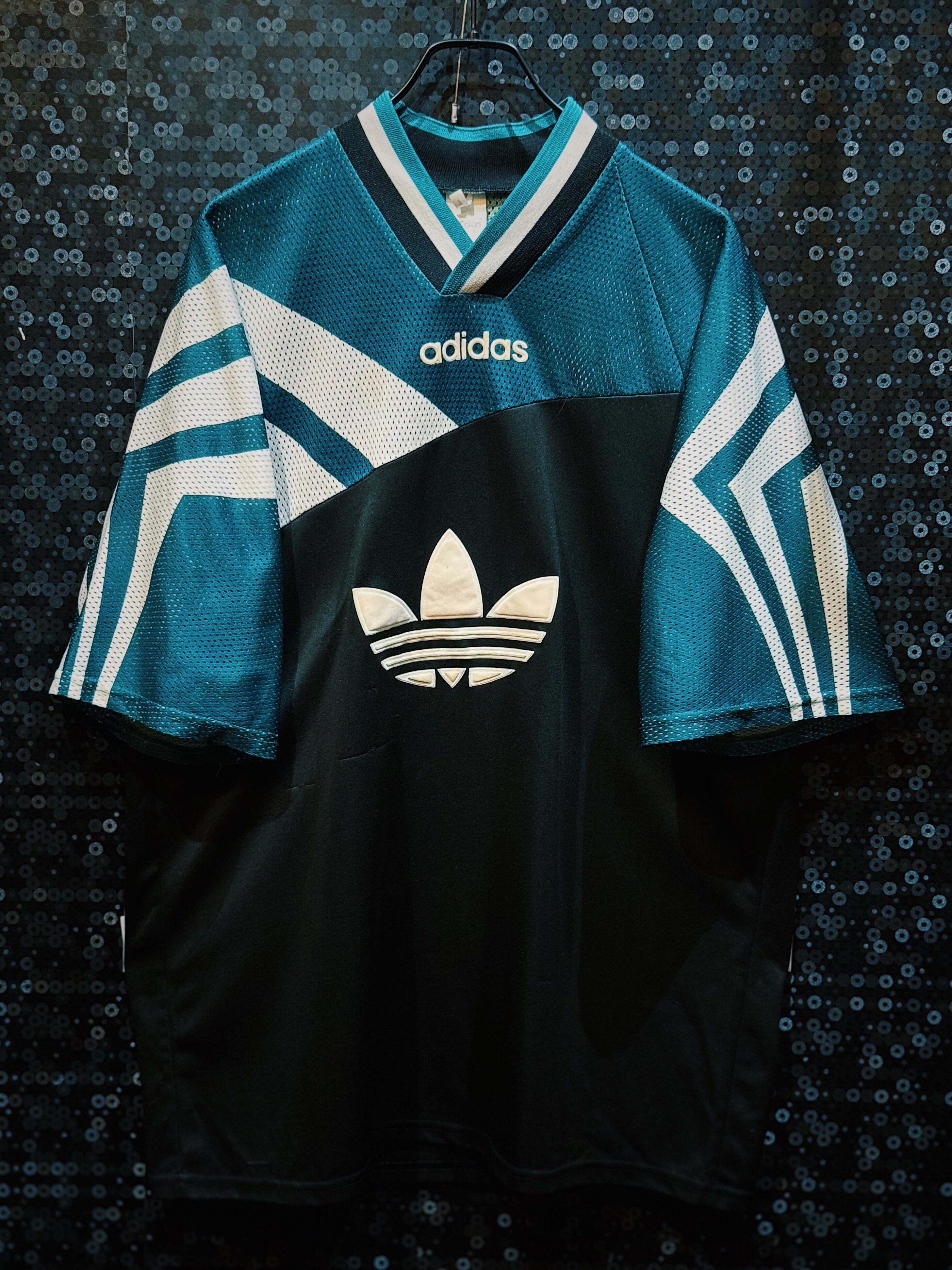 【ÆIEM】"adidas original"vintage trefoil logo mesh football shirt