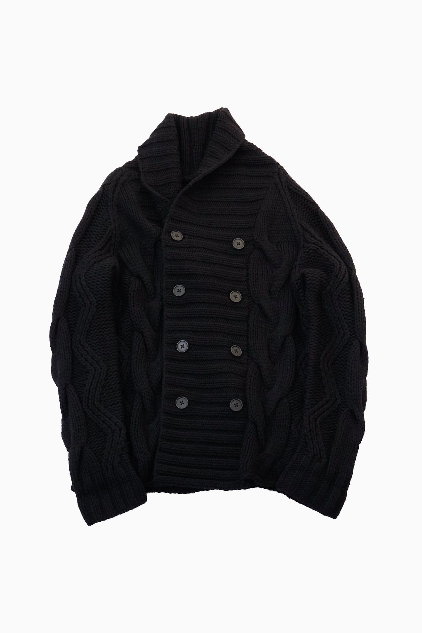 BLACKBARRETT by NEIL BARRETT BLACK LOW GAUGE CARDIGAN