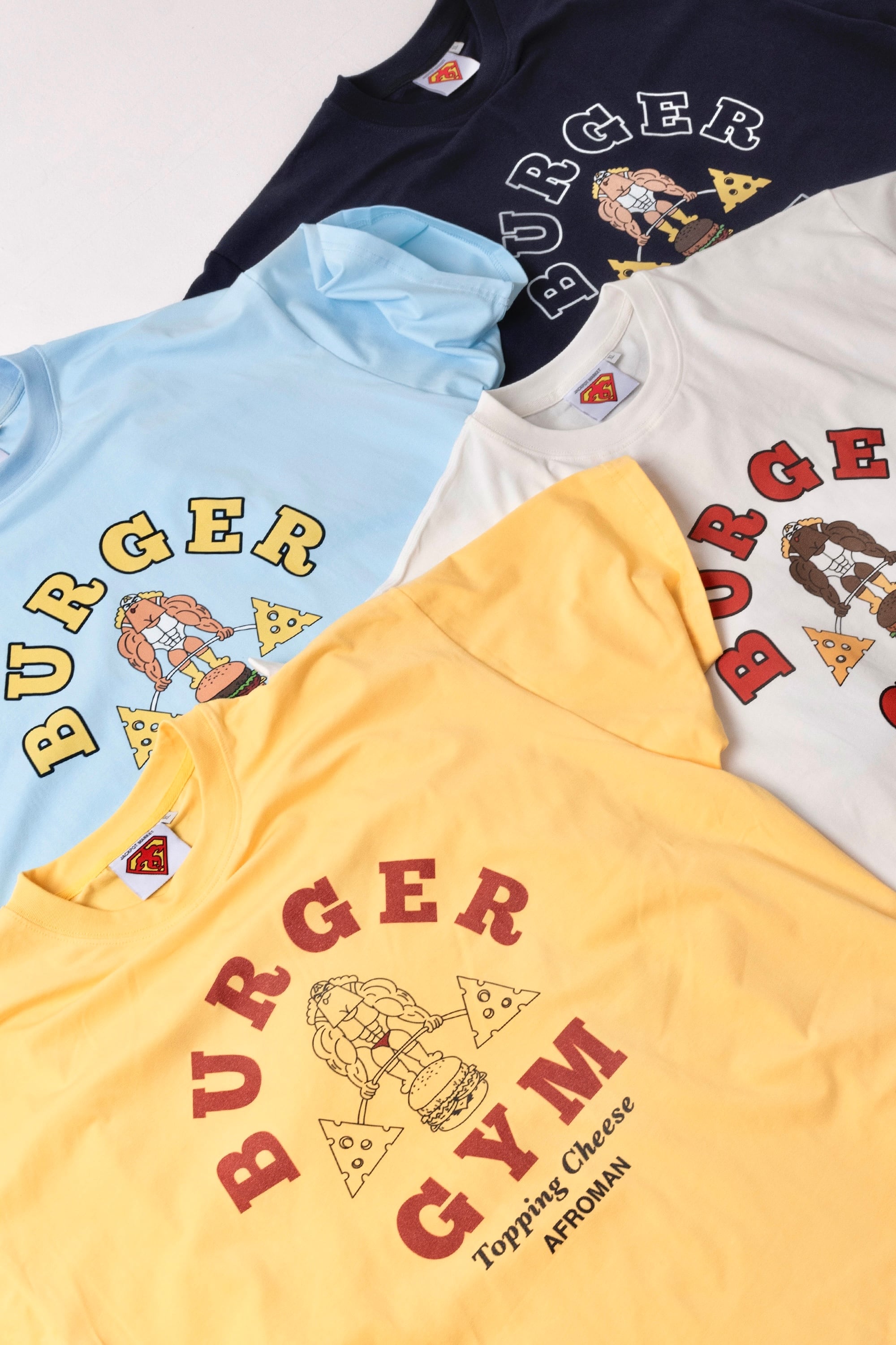 バーガージムTシャツ レトロイエロー | JACKPOT MARKET