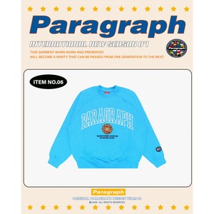 [PARAGRAPH] Shield-emerged man-to-man 正規品 韓国ブランド 韓国ファッション 韓国代行 長袖 ロングTシャツ