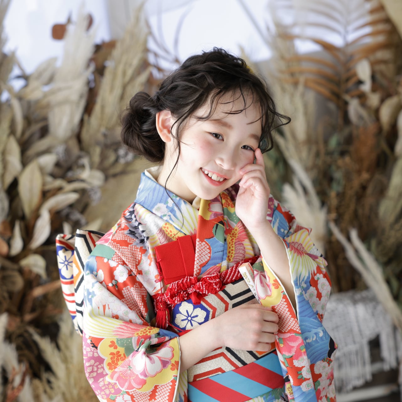 七五三　7歳　着物セット　お祝い　寿　帯　着物　襦袢　神社　お参り　京都　呉服