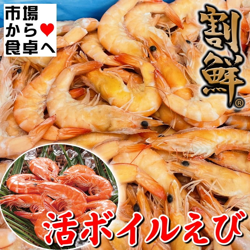 えびな出品（〜12/2購入予定） 活ボイルえび 2箱(1箱2kg入り) Mサイズ(1箱約100尾入り)【ニチレイ