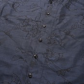 大島紬開襟シャツ KIMONO "Ohshima tsumugi" SHIRT