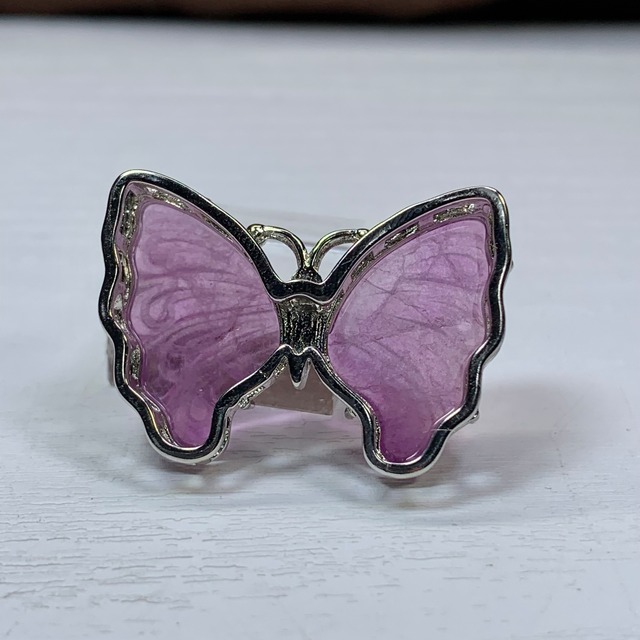 2.フローライト蝶々・横貫通穴☆パーツ