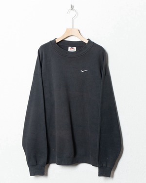 "NIKE" faded logo embroidery sweat / Made In USA