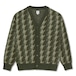 POLAR / LOUIS CARDIGAN HOUNDSTOOTH GREEN