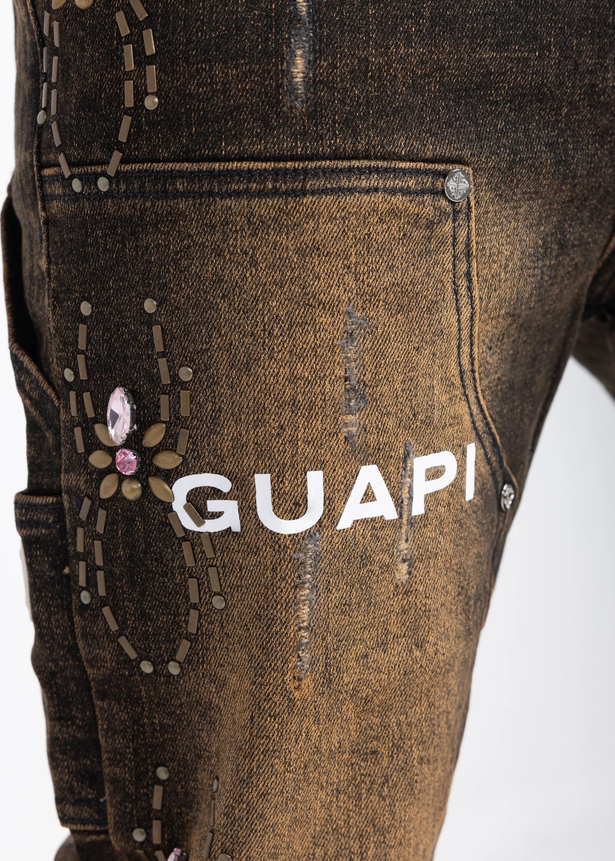 GUAPI] Vintage Brown Spider Denim | WAVY OKINAWA