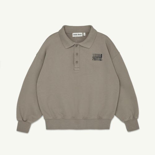 《main story 2025AW》Polo Sweatshirt / Driftwood