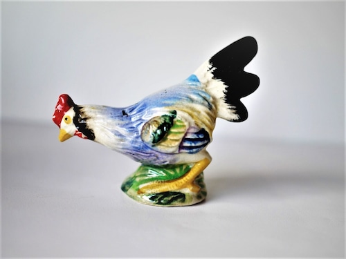 おんどりフィギュリン 陶磁器の雄鶏 塩コショウ入れ Rooster ルースター