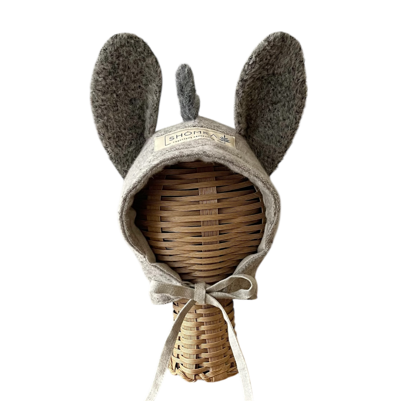 帽子 SHOMKA Chocolate lynx bonnet 49cm 帽子 SHOMKA Chocolate lynx bonnet 49cm SHOMKA Chocolate lynx