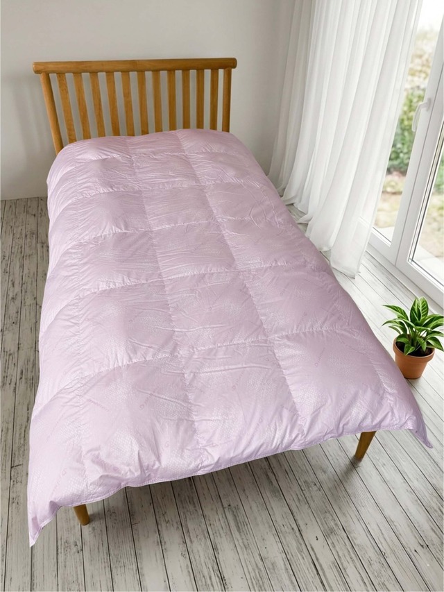 羽毛合掛ふとん　ユニバ【シングル】【ピンク】
