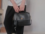 AMERICA 1990’s OLD COACH “Black Leather” 2way bag