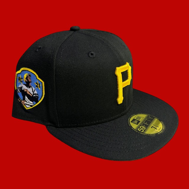 Pittsburgh Pirates Robert Clemente New Era 59Fifty Fitted / Black (Yellow Brim)