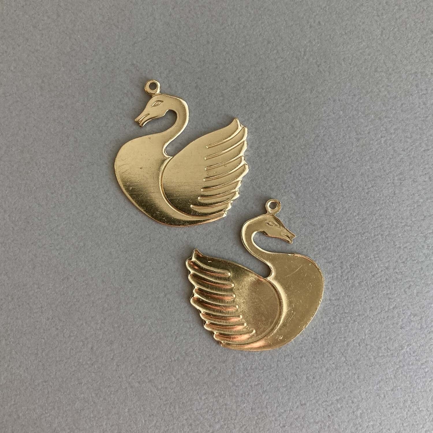 最終入荷〉USA真鍮 スワンパーツチャーム | Dua-アクセサリーパーツ
