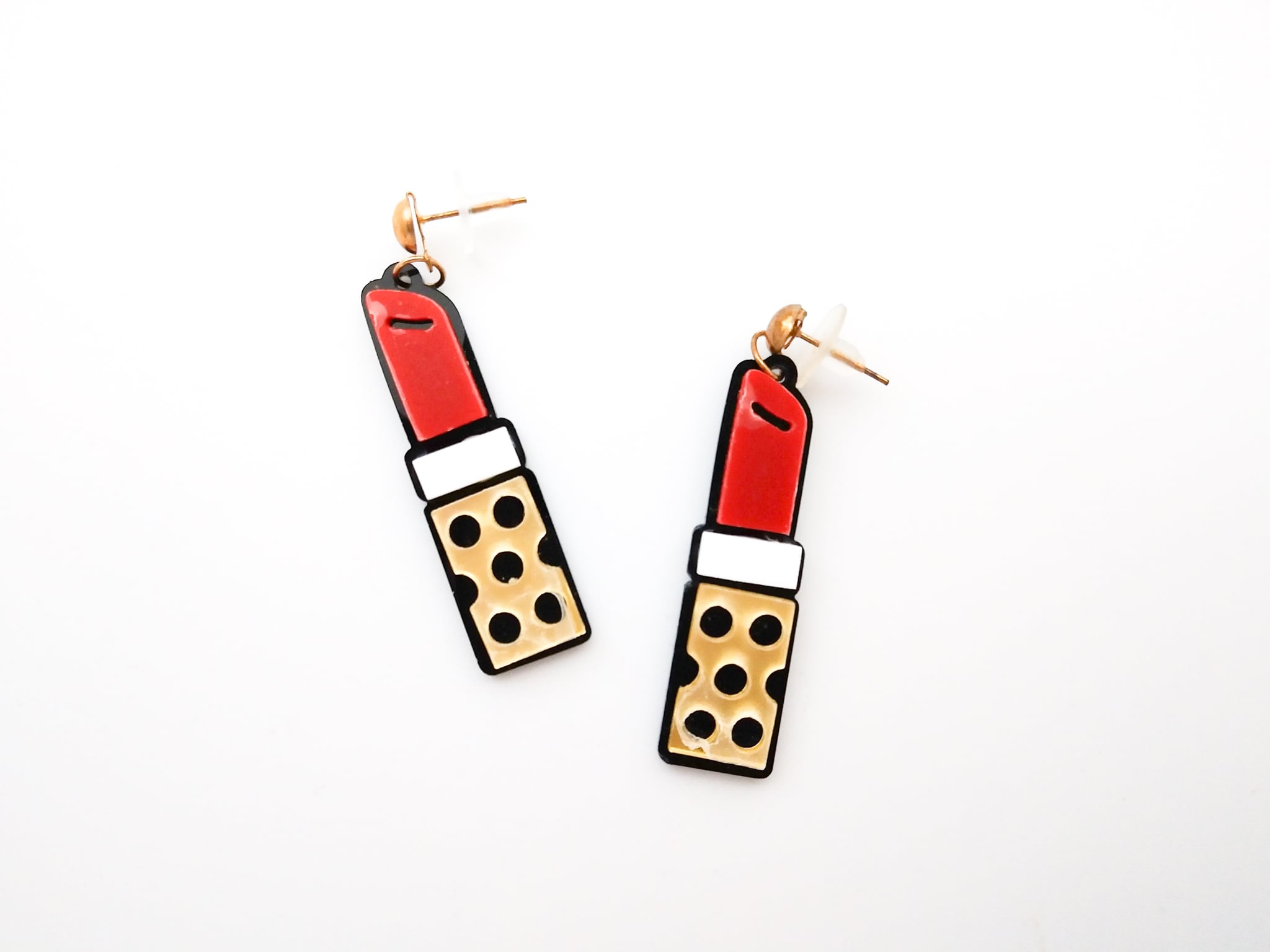 シャネル リップスティック ピアス ココ リップスティック ピアス 美品