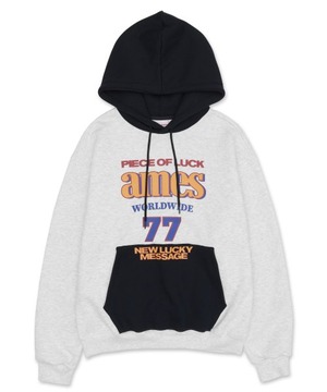 [AMES-WORLDWIDE] LUCKY 77 HOODIE GREY