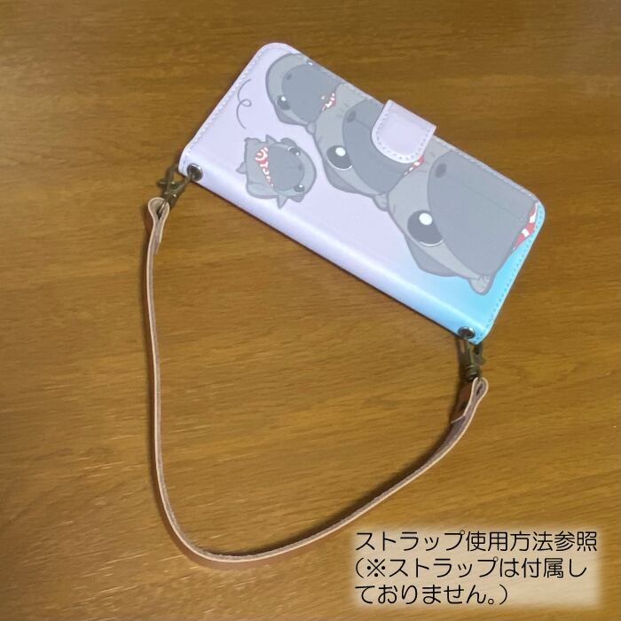 スタンド付き 両面印刷 手帳型 iphoneケース Hiphopパグ（黒パグ）